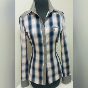 Patrizia Pepe Plaid Shirt/ Size 44